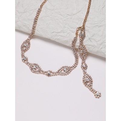 Women's Bling Eye Statement Necklace - Chalice Silver