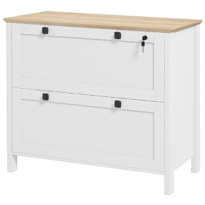 Resenkos Filing Stroage Cabinets,File Stroage Cabinet, 2 Drawer Filing Cabinet with Adjustable Hanging Bar for Letter, A4 and Legal Size, White - 1 of 1