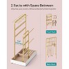 Metal Jewelry Display Stand with Velvet Tray, Organizer Holder for Necklaces, Stud Earrings & Rings, Pale Gold - 3 of 4