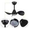 C Cattleya 24 in. Color Changing 3000K/4000K/5000K LED Black Indoor Ceiling Fan with Light Kit and Remote Control - 3 of 4