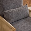 Karl Home Dark Gray Chenille Accent Chair Armchair With Pillow - 3 of 4