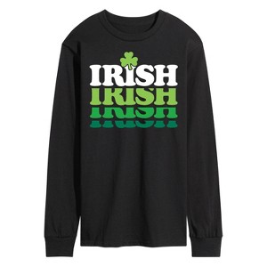 Men's - Instant Message - Irish Retro Repeat Long Sleeve Graphic T-Shirt - 1 of 4