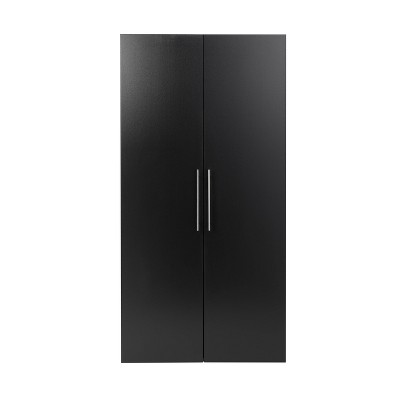 Prepac Black Large Adjustable Shelving Storage Cabinet