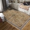 Vintage Washable Floral Print Living Room Area Rugs, Soft Non Slip Floor Cover for Bedroom Dining Room, Retro Accent Carpet - 4 of 4