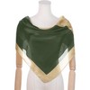 Elerevyo Women's Contrast Color Satin Silk Feeling Square Scarves Neckerchief Bandanas 35.4" X 35.4" - 2 of 4