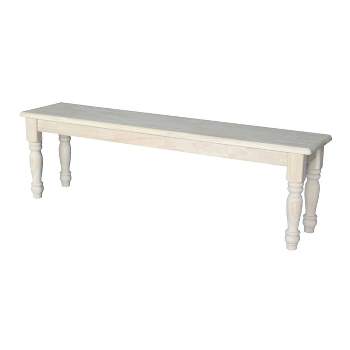 Farmhouse Bench Unfinished - International Concepts