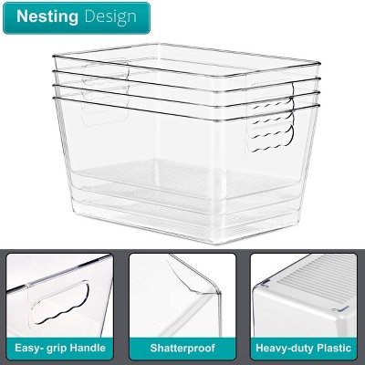 Sorbus 10 Pack Large Clear Stackable Storage Containers with Lids for Kitchen, Pantry,Cabinet Organization — фото 6