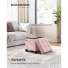SONGMICS Storage Ottoman, Small Ottoman Foot Rest with Legs, 15 x 15 x 15.7 Inches Foot Stool, Ottoman with Storage, Load up to 660 lb, - 2 of 4
