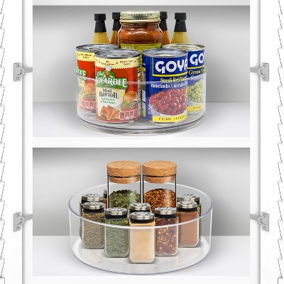 Sorbus 2 Pack Clear Lazy Susan Organizer