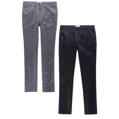 Men's 2-Pack Casual Solid Color Tapered Dress Pants | Breathable And Comfortable