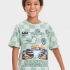 Boys' Indy 500 Checkered Short Sleeve Graphic T-Shirt - Green - 2 of 4