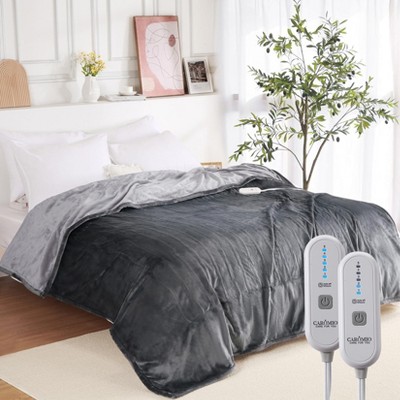 Electric Heated Blanket, Soft Reversible Flannel Heated Blanket with 5 Heat Settings & Auto Shut-Off