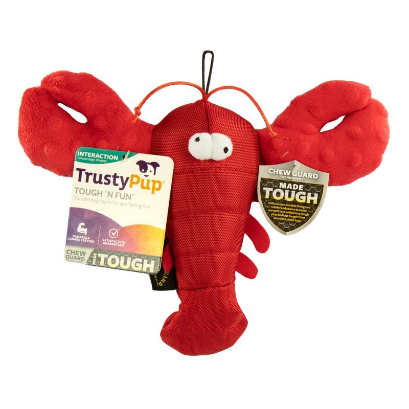 TrustyPup Lobster Dog Toy, 1 of 9
