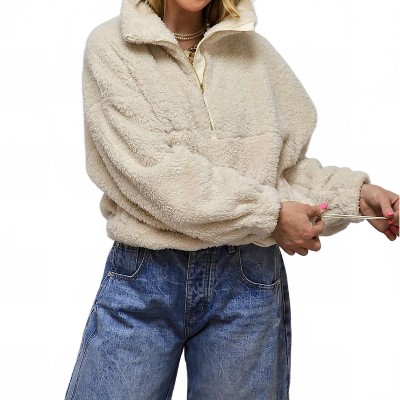 Women's Teddy faux-shearling Pullover - Before You
