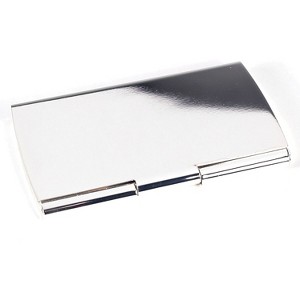 Bey-Berk Smooth Finish Business Card Case Silver Plated (D287S) - 1 of 2