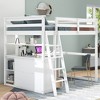 Whisen Wood Loft Bed with Desk, Shelves and Two Built-in Drawers - 4 of 4