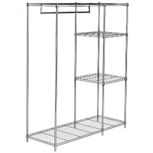 Betsy Adjustable Garment Rack - Chrome - Safavieh - 1 of 4