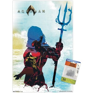 Trends International DC Comics Movie - Aquaman - Arthur Silhouette Unframed Wall Poster Prints - 1 of 4