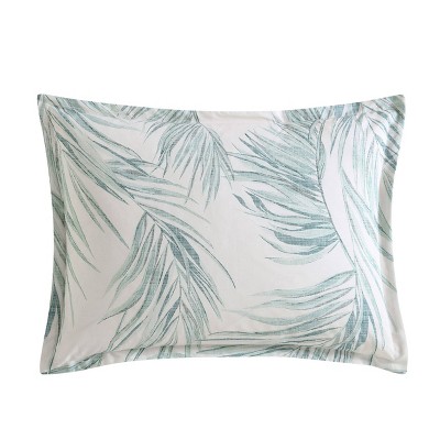 Ivory and Green Cotton King Reversible Comforter Set