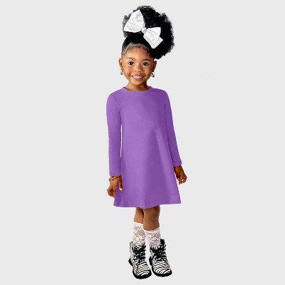 City Threads Long Sleeve Soft 100% Cotton Baby Rib Long Sleeve Dress - USA-Made for Girls/Baby/Toddler