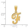 Black Bow Jewelry 14k Yellow Gold, Mimi Collection, Small Script Initial F Pendant - 4 of 4