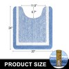 BAGOKIE 3 Piece Ultra-Soft Microfiber Bathroom Rug Set - 3 of 4