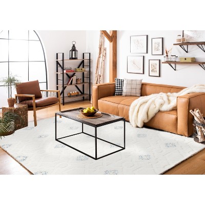 Ivory Hand-Tufted Wool Shag 8' x 10' Area Rug