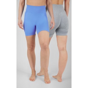 Bootyful Womens 2 Pk Seamless Bonbon 5" Bike Short - 1 of 4