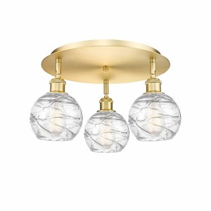 Athens Deco Swirl - 3 Light Flush Mount In Industrial Style-8.63 Inches Tall and 17.63 Inches Wide - 1 of 1