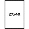 PosterPalooza | 27x40 Thin Barnwood Picture Frame, UV Acrylic, 2 Finishes - Grey and Black - 2 of 4