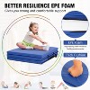 FDW Yoga Arts Mat Gymnastics Mat Wrestling Mat Tumbling Mat Gym Mat Folding Gymnastic Mat hick PU Leather Exercise Mat - 4 of 4