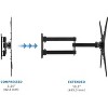 Mount-It! TV Wall Mount Full Motion LCD, LED 4K TV Swivel Bracket for 23 - 55 inch Screen Size, Compatible with VESA 400x400, 66 Lbs. Capacity, Black - 2 of 4