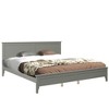 Modern Gray Solid Wood King Platform Bed - 2 of 4