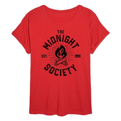 Women's - Are You Afraid of the Dark - Midnight Society Est. 1991 Oversized Graphic T-Shirt