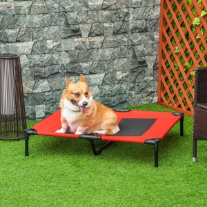 Elevated Dog Bed,Outdoor Cot Bed for Dogs with Breathable Mesh,Portable Raised Pet Bed for Indoor or Outdoor Use - LAOTIES - 1 of 4