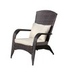 Wicker Chair, Rattan Patio Dining Chair With Back And Seat Cushions, Wide Armrest Modern Comfortable Armchair - image 2 of 4