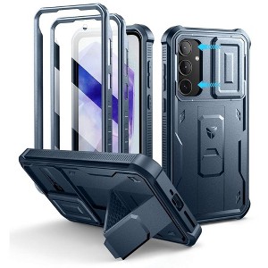 Dexnor for Samsung Galaxy A55-5G Case, [2 Front Frame] [Built-in Slide Camera Cover & Kickstand] Military Grade Protection Shockproof Phone - 1 of 1