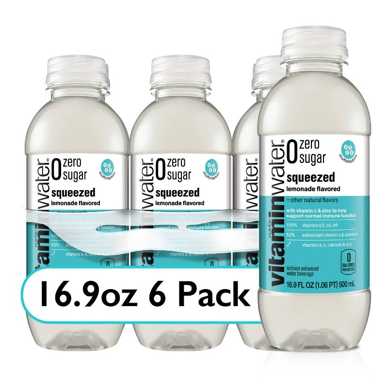 vitaminwater zero squeezed lemonade - 6pk/16.9 fl oz Bottles, 1 of 7