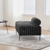 PAGED Stylish Ottoman Bench Upholstered End of Bed Bench with Metal Legs and Adjustable Back, Foot Stool for Entryway, Bedroom - 4 of 4