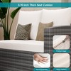 7-Pieces Outdoor Patio Furniture Set, Outdoor All-Weather Rattan Sectional Sofa with Glass Table Chairs, Patio Deals for Garden  Balcony Lounge beige - 4 of 4