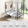 Infans Full Metal Canopy Platform Bed Frame Mattress Foundation w/ Slat Support - 4 of 4