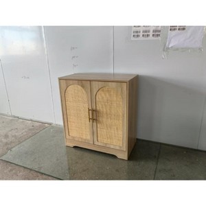Buffet Cabinet with Storage, Rattan Storage Cabinet with 2/4Doors, Accent Sideboard with Sturdy Wood Feet, for Living/Dining Room, Entryway - 1 of 4