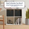 Ornavo Home 6 Pack Paper Wicker Storage Shelf Basket Cube Bin with Handles - 3 of 4