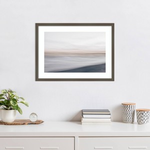25"x19" Amanti Art Waves Move Me I by Nathan Larson: Modern Style, Hardwood Frame, Abstract Poster Print - 1 of 4
