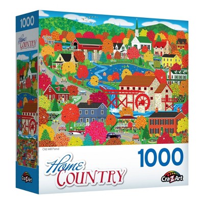 RoseArt Home Country Old Mill Pond Jigsaw Puzzle - 1000pc