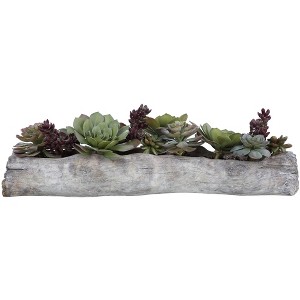 Uttermost Potted Faux Artificial Plant Realistic Green Succulent in Concrete Container for Home Decoration Living Room 10" High - 1 of 1