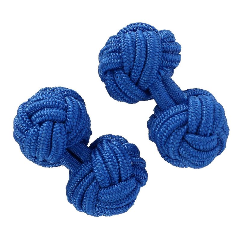 CrookhornDavis Men's Silk Knot Cufflink Set, 1 of 2