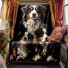 Australian Shepherd Dog Print Flannel Blanket, Ideal Gift for Christmas, Birthday, and Family Holidays, Christmas Gift. - 3 of 4