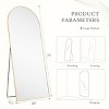 Arched Full Length Mirror 71"x30", Large Fiberglass Floor Mirror with Stand or Leaning Against Wall for Bedroom-The Pop Home - 4 of 4