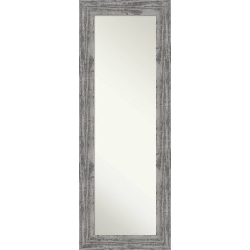 20&#34; x 54&#34; Non-Beveled Bridge Gray Wood on The Door Mirror - Amanti Art, 1 of 10